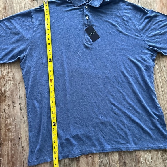 PETER MILLAR Crown Crafted Short Sleeve Polo SZ XXL Blue Pearl NWT Retail $180 - Picture 5 of 8